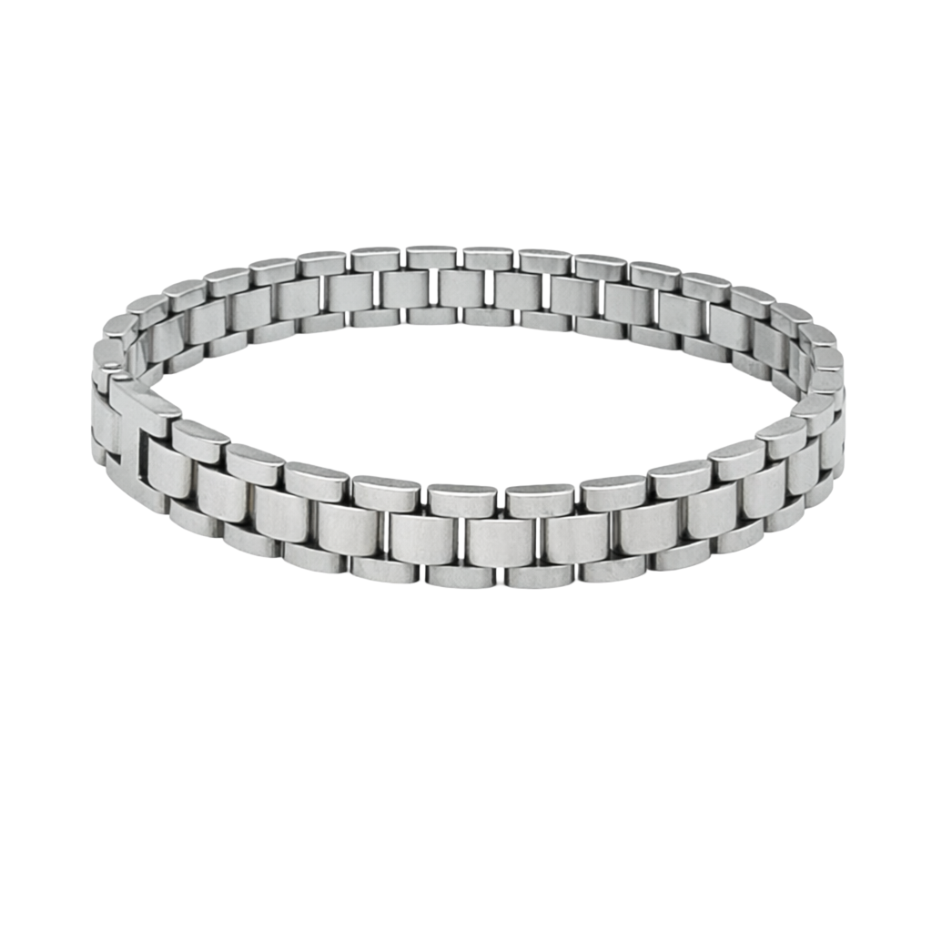 316L Kordon Silver Çelik Bileklik