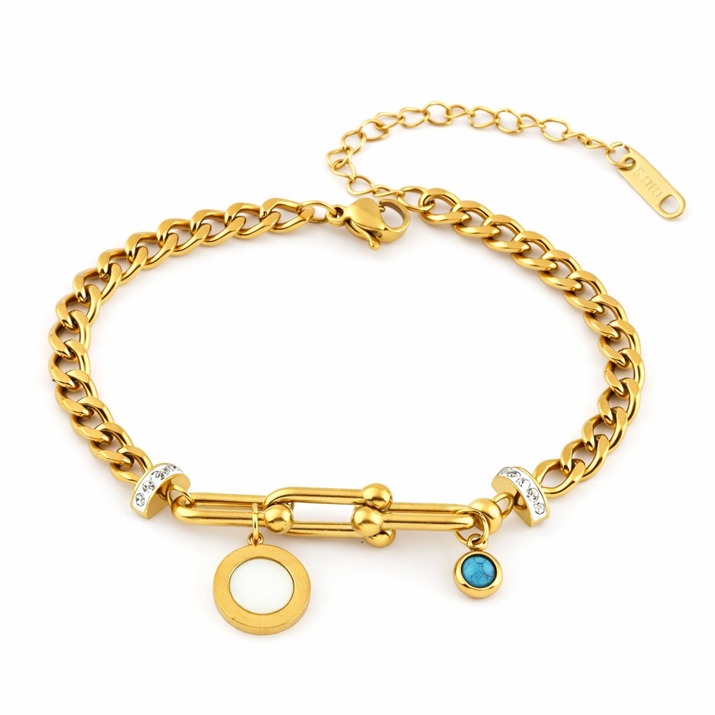 Beads Çelik Gold Bileklik