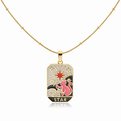 Star Tarot Çelik Kolye